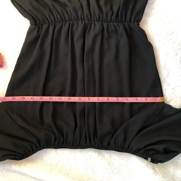 The Impeccable Pig Black Off the Shoulder Romper - Picture 10 of 11